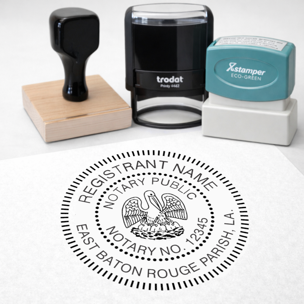 Louisiana Round Notary Stamps
