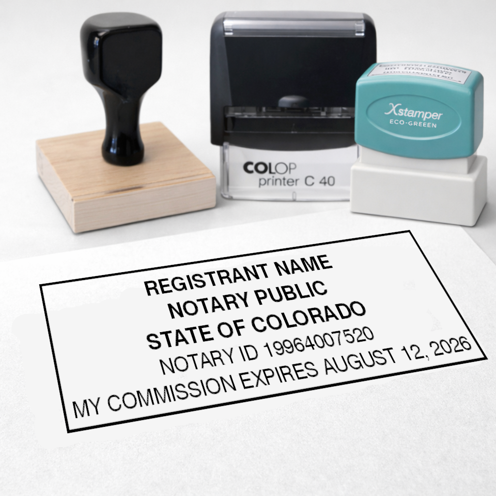 Colorado Notary Stamp | State Compliant Custom Stamp | Notary Barn