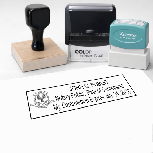 Connecticut Rectangle Notary Stamps