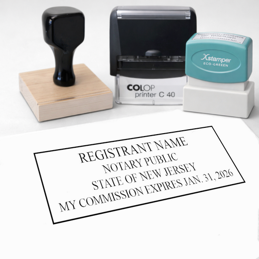 New Jersey Rectangle Notary Stamps