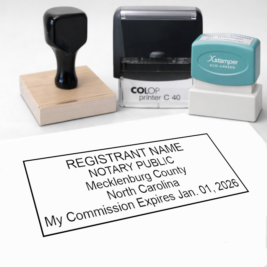 North Carolina Rectangle Notary Stamps