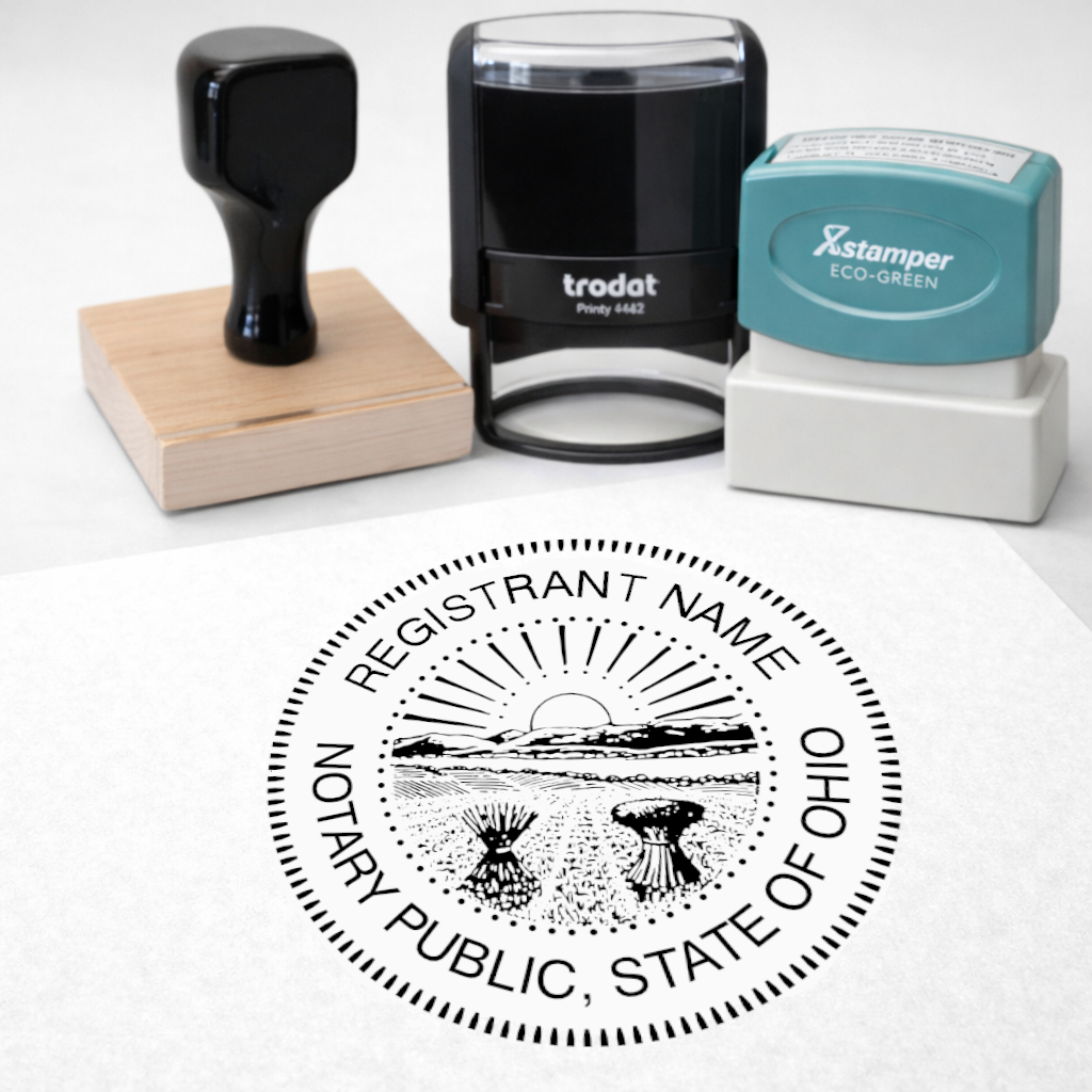 Ohio Round Notary Stamps