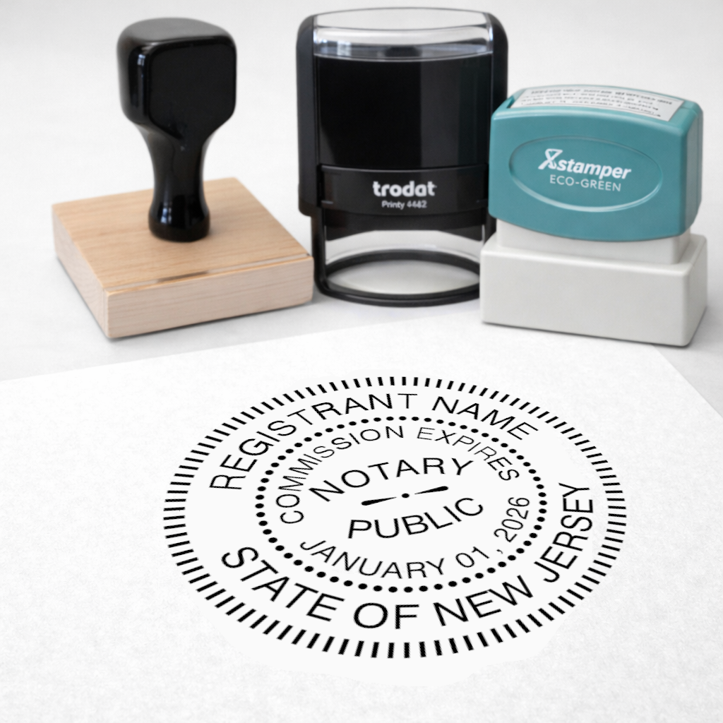 New Jersey Round Notary Stamps