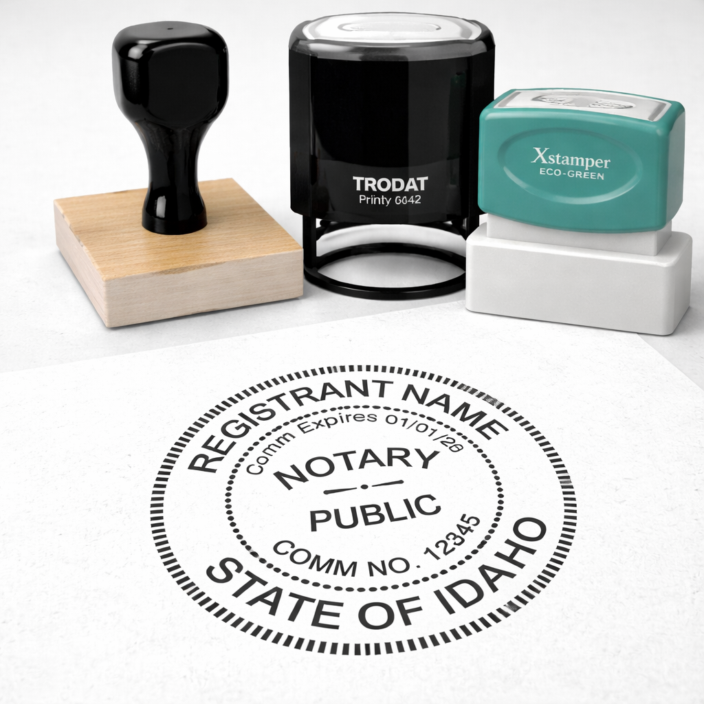 Round Border Idaho Notary Seal | State Compliant Stamp | Notary Barn
