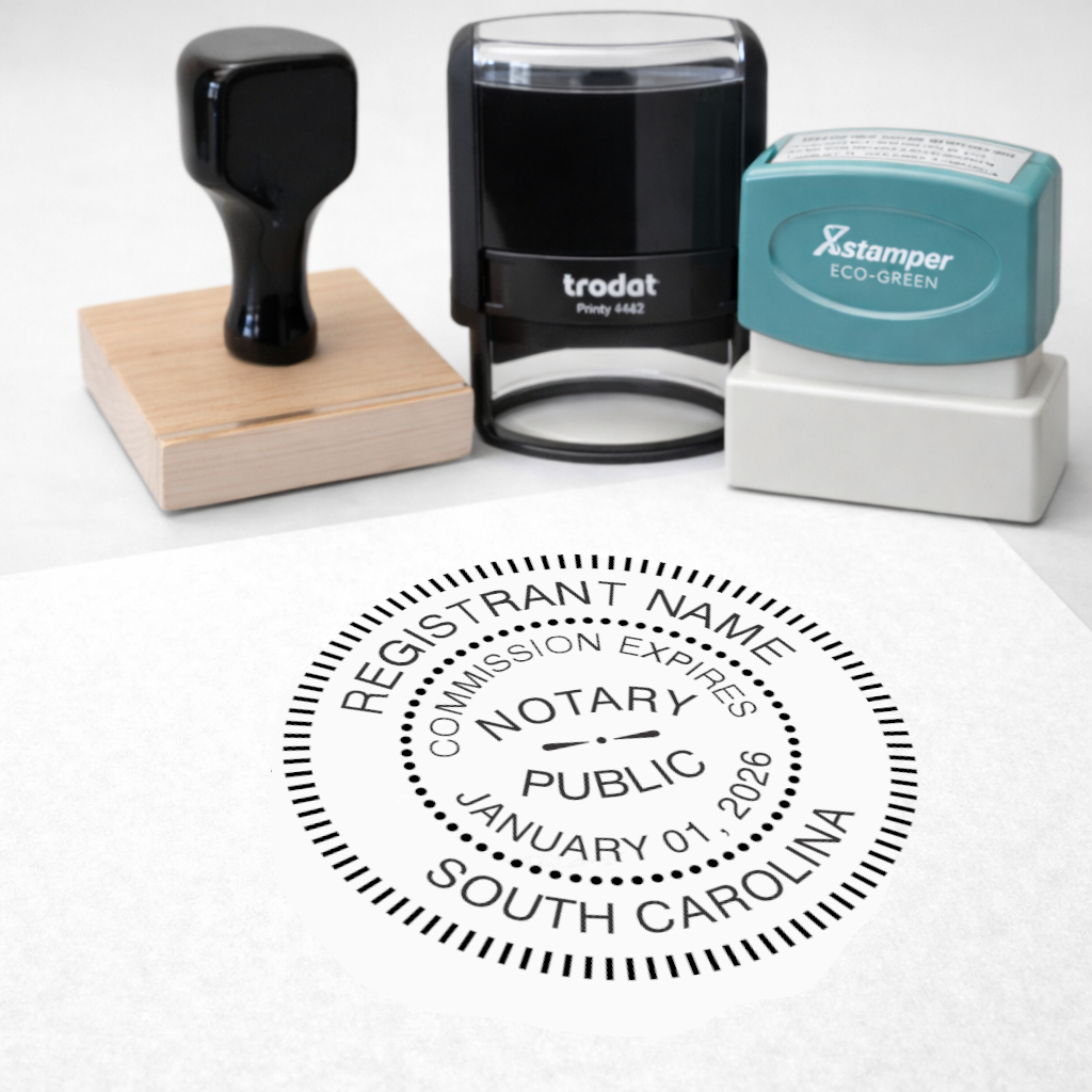 South Carolina Round Notary Stamps